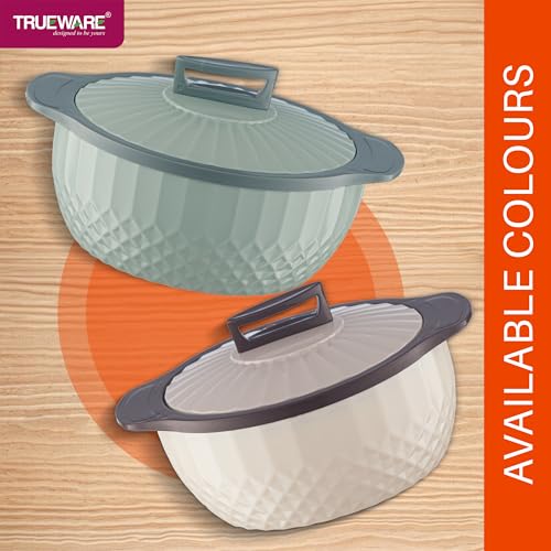 Image of Trueware Eternity Inner Steel Insulated 2500 ML Thermoware Casserole | BPA Free | Odour Proof | Food Grade | Easy to Carry | Serving | Curd Maker | Hot Pot (Brown)