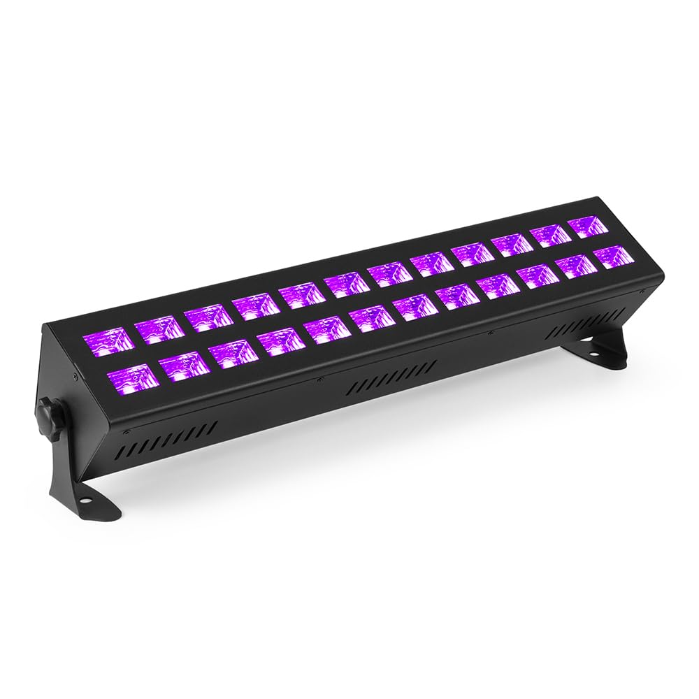 Beamz Uv Buv243 Led Light Bar - High Output 24X3w Ultraviolet Blacklight With Dmx Control For Dj Lighting, Party Events, Clubs & Stage Effects