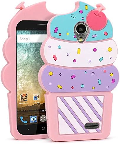 ZTE Maven 3 Case, ZTE Maven 2 Case, ZTE Overture 3 Case, Prestige 2 N9132, Sonata 3 Z832 Z831 Case Cute Cat 3D Cartoon Teens Girls Women Silicone Rubber Cover for ZTE Avid Plus Z828 / Trio (White Cat)