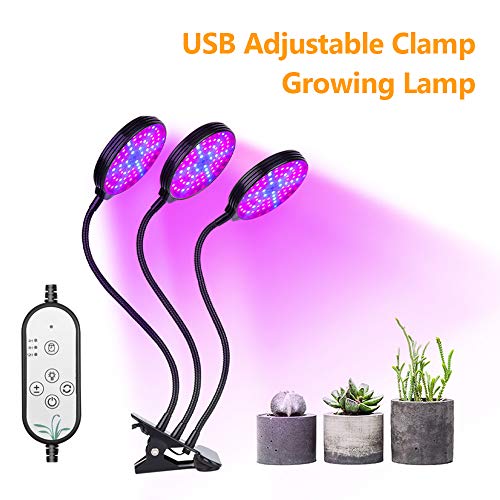 Andoer USB Plant Grow Light Red & Blue Spectrum ajustável Desktop Clamp lâmpada crescente para plant