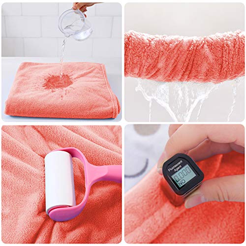 Image of ROMASA Baby Bath Towel Hooded Ultra Soft Towel Highly Absorbent Bathrobe Blanket Toddlers Shower Gifts for Boys Girls- 27.5 inch x 55 inch (Pink)