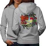 wellcoda 420 Cannabis Amsterdam Femme Sweat à Capuche OLANDA  Conception sur Le Dos des Cavaliers