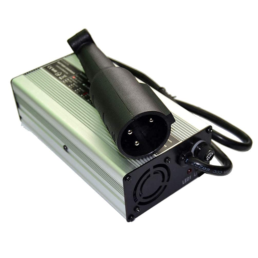 ScaAuto Golf Cart Charger 48 Volt Trojan Battery Chargers 48 Volt Golf Cart Accessories with 3 Pin 5mm Round Plug Handle for Club Car DS Precedent Golf Carts 1995 Up