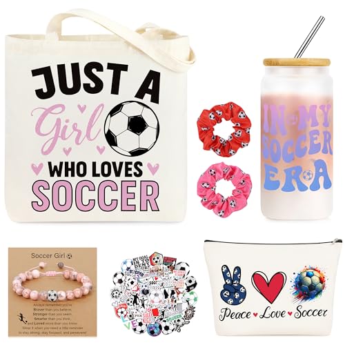 JoycuFF Soccer Gifts for Girls Soccer Stuff Accessories Gifts Sport Lovers Gift Include...