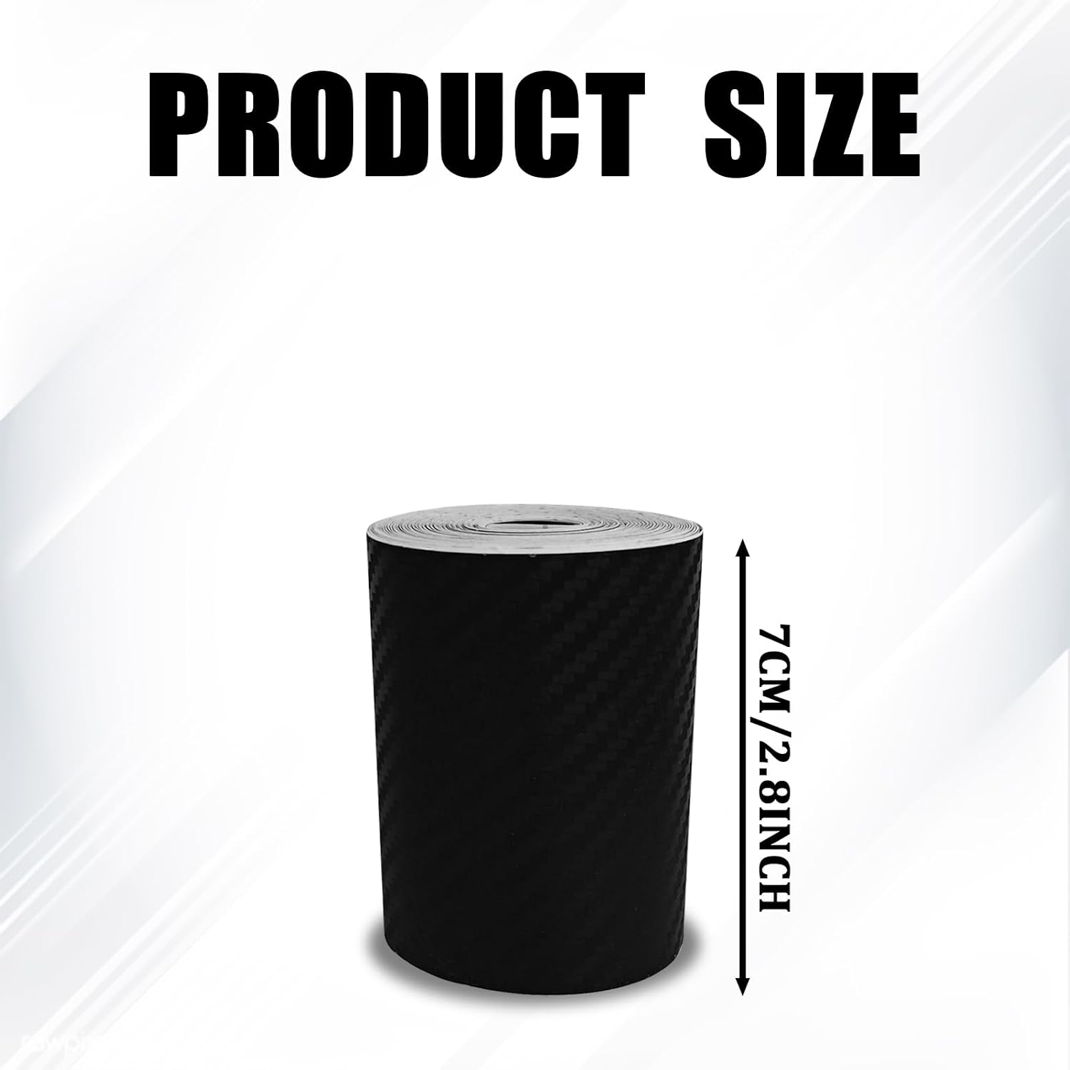 32FT x 2.75" Carbon Fiber Wrap for Cars Tape, 3D Automotive Pinstriping Tape Anti-Scratch Self-Adhesive Vinyl Decals for Car Body, Doors, Hoods, Universal Pinstriping Decoration DIY Sticker