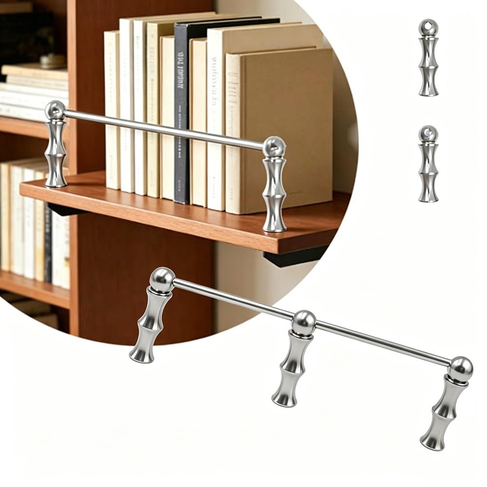 SVBVRFEEW Aluminum Shelf Rail Kit Anti-Fall Fence Decorative Gallery Rails for Hanging Shelves Shelf Guard Rail with Screws Shelves Guardrail Set 10-55in Length(Silver,18in/45.7cm)