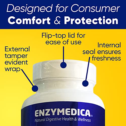 Enzymedica, Digest Basic + Probiotics, Gentle Enzymes For Digestive Health, Breaks Down Carbs, Fats And Proteins With Protease, Amylase And Lipase, 750 Million Cfu, Vegetarian, 90 Capsules #TOP5