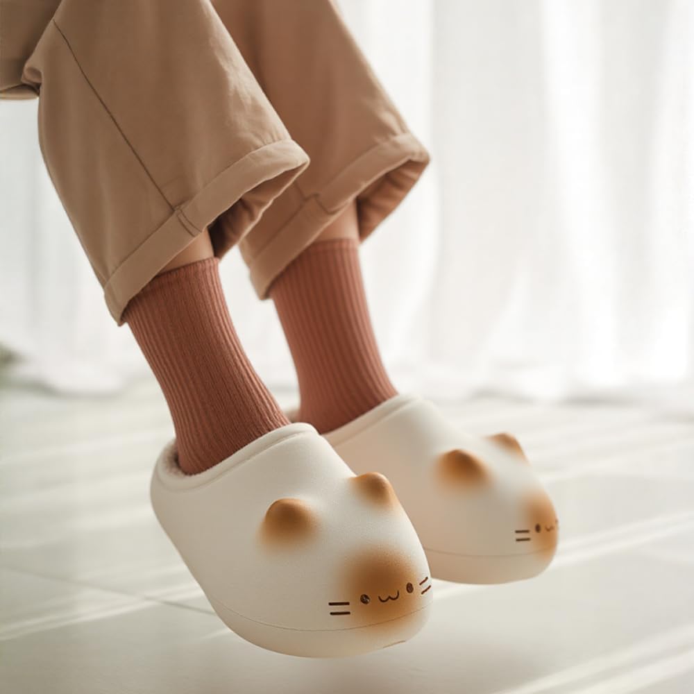 Giltpeak Cat Paws Fluffy Plush Fleece Slippers for Women – Cozy Winter Indoor Shoes, Height Increase, Cute Paw Print Gift - Image 2