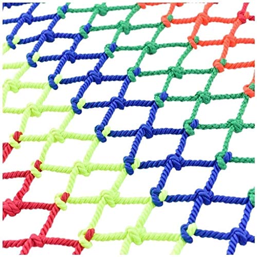 CANQUANWANG Color garden plant decoration net, balcony anti-fall net stairs protection net, cat net cargo trailer net (size: 1 * 9m) (Color : Mesh12cm, Size : 4 * 6M)