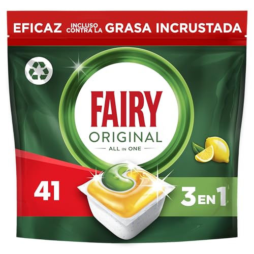 Fairy Original Todo En Uno Cápsulas De Lavavajillas Limón, 41 Cápsulas