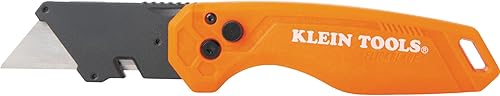 Miniatura 14 de Klein Tools 44312 Juego de cuchillos plegables y cuchillos deslizables de 2 piezas, FLICKBLADE, retráctil con almacenamiento de cuchillas en la