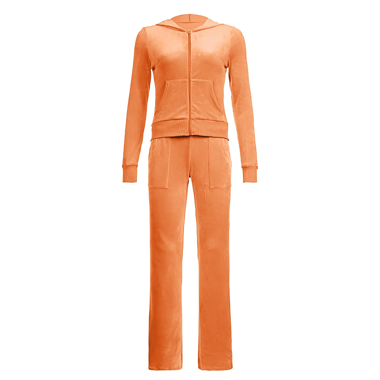 Survêtements pour Femmes Velours Loungewear Sweat à Capuche Ensemble de Sport Jogging Décontracté Sportswear Survêtement à Manches Longues Haut et Pantalon 2 Pièce Tenue de Pyjama Pas Cher