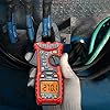 Pinza amperometrica AC/DC 0-600A, KAIWEETS Pinza multimetro professionale T-RMS 6000 conteggi, misure corrente tensione AC/DC Temperatura Capacità Resistenza Diodi Continuità Duty Cycle