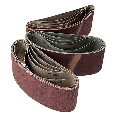 Bande abrasive d'oxyde pour éliminer la rouille et poncer le bois sans déchirure 75x457mm