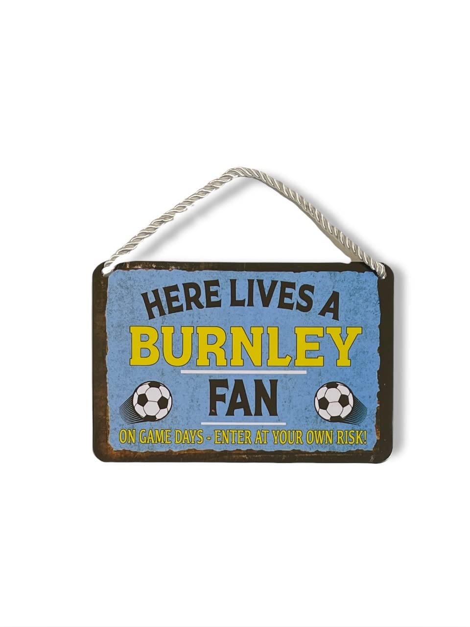 Retrostar Color May Metal Tin Sign - Burnley Football Soccer Sports - Wall Plaque Retro Vintage 18X12 Cm Decorative Sign - For Bar Pub Dining Room Kitchen Bedroom Office Garage - Funny Stylish Gift Small