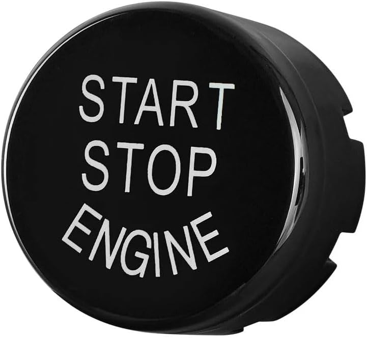 Angelguoguo Start Stop Engine Switch Button Cover for BMW 1 2 3 5 X1 X3 X4 X5 X6 Series F Chassis F20 F21 F22 F30 F35 F10 F18 Etc with Off Button (Black)