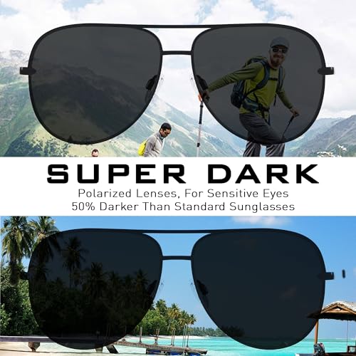 ANDWOOD Oversized Aviator Sunglasses for Women Men Big Large UV Protection Fashion Sun glasses4