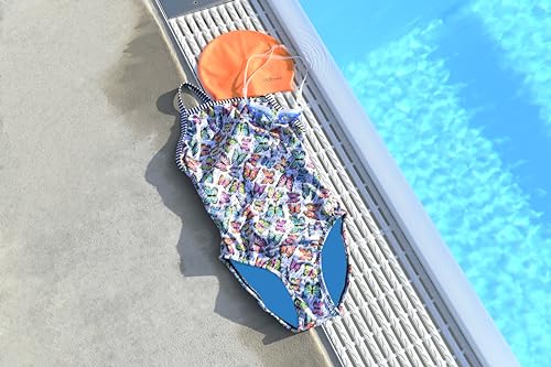 Dolfin Estampa feminina V-2 costas 1 peça, Fly Away, 36-38