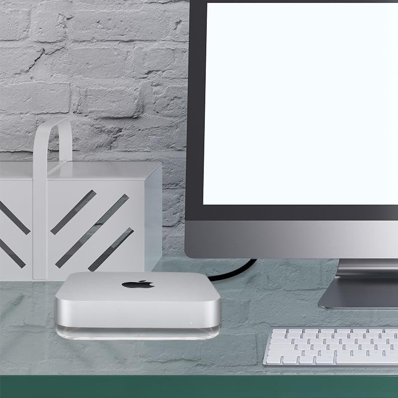 Soporte para Apple 2024 Mac Mini M4 estante de accesorios de TV y muelle de montaje de pared 7