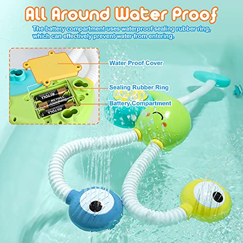 Dwi Dowellin Bath Toys For Baby Toddlers, Upgrade Electric Shower Head Baby Bath Toys Double Sprinkler Bathtub Tub Water Toys For Kids Preschool Child 18 Months And Up #TOP3