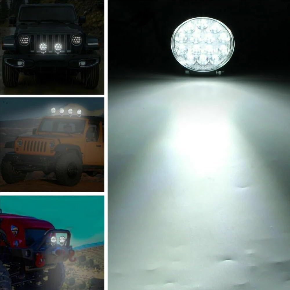 Foco de luz LED de obra redondo de 140W, lámpara de conducción for camión, Tractor, barco, SUV, UTE, 12/24V, 9000LM, 6000K, accesorios for coche, 2 uds.