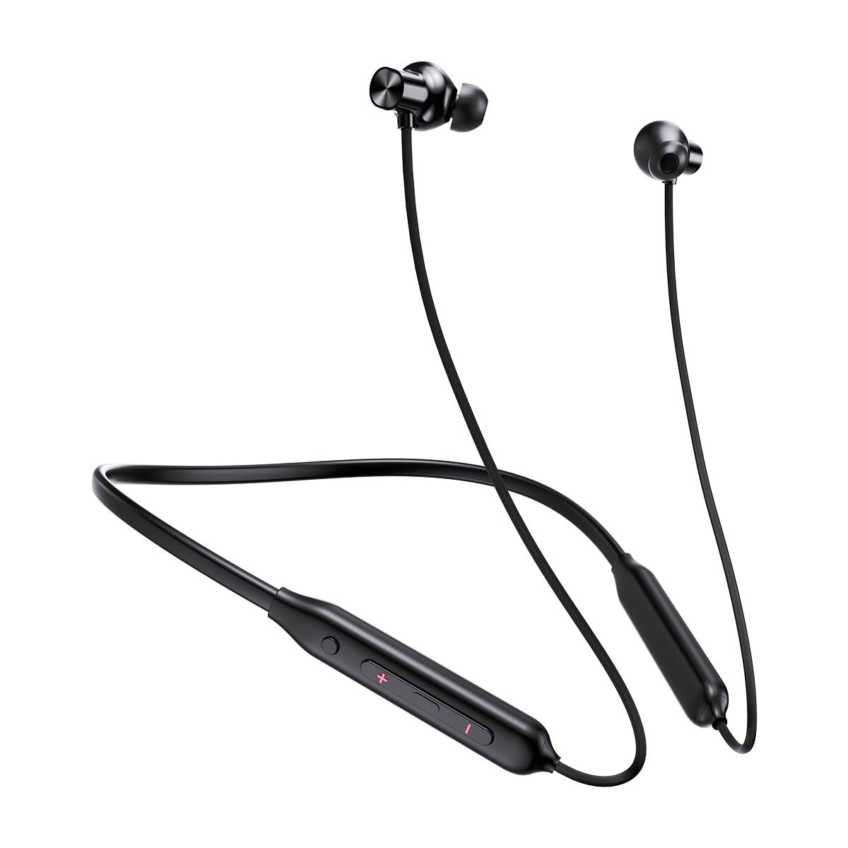 pTron Tangent Rush w/ 50Hrs Playtime, Pristine Sound, Dual-Device Pairing, Bluetooth 5.4 Wireless in-Ear Earphones with Mic, Voice Assistant, Type-C Fast Charging & IPX5 Water Resistant (Jet Black)-image-40