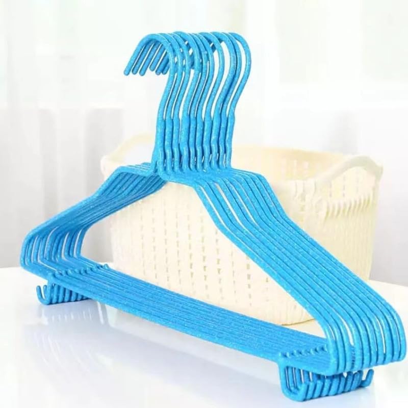 PulGos Pack of 10 Clothes Hangers for Hanging Cloths - Plastic Cloth Hanger, Multi-Purpose Hangers for Wardrobe, Almirah, Closet Space Saving Hanger for Shirt, Dresses- Purple (B0D8FJVH2S) Amazon Price History, Amazon Price Tracker