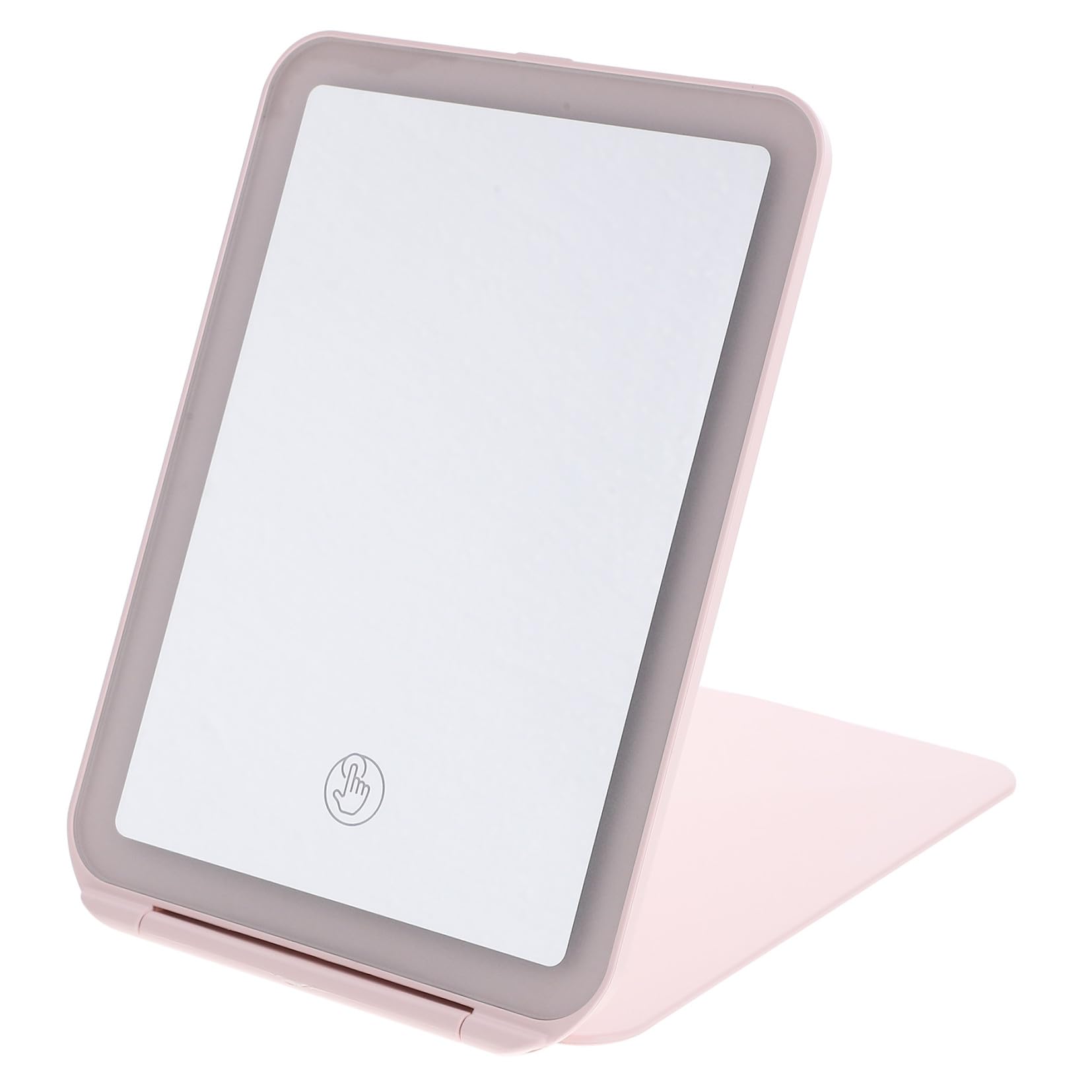 SHERCHPRY Specchio Trucco da Tavolo Pieghevole Mini con LED Touch Rosa