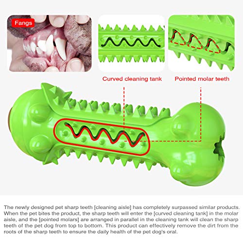 brinquedo para roer cachorro,Funien Brinquedo para mastigar escova de dentes para cães Dispensador d