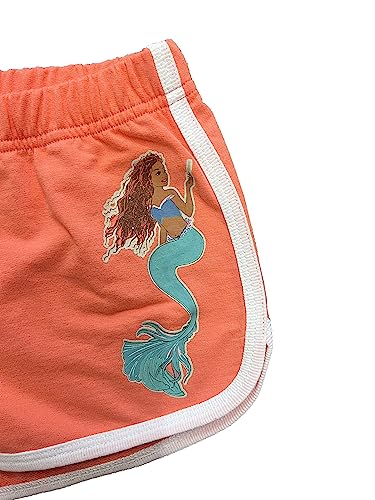 Image of Disney Girls' Disney's the Little Mermaid Movie Girls French Terry Tee & Short Set - Ariel, Flounder, Sebastian