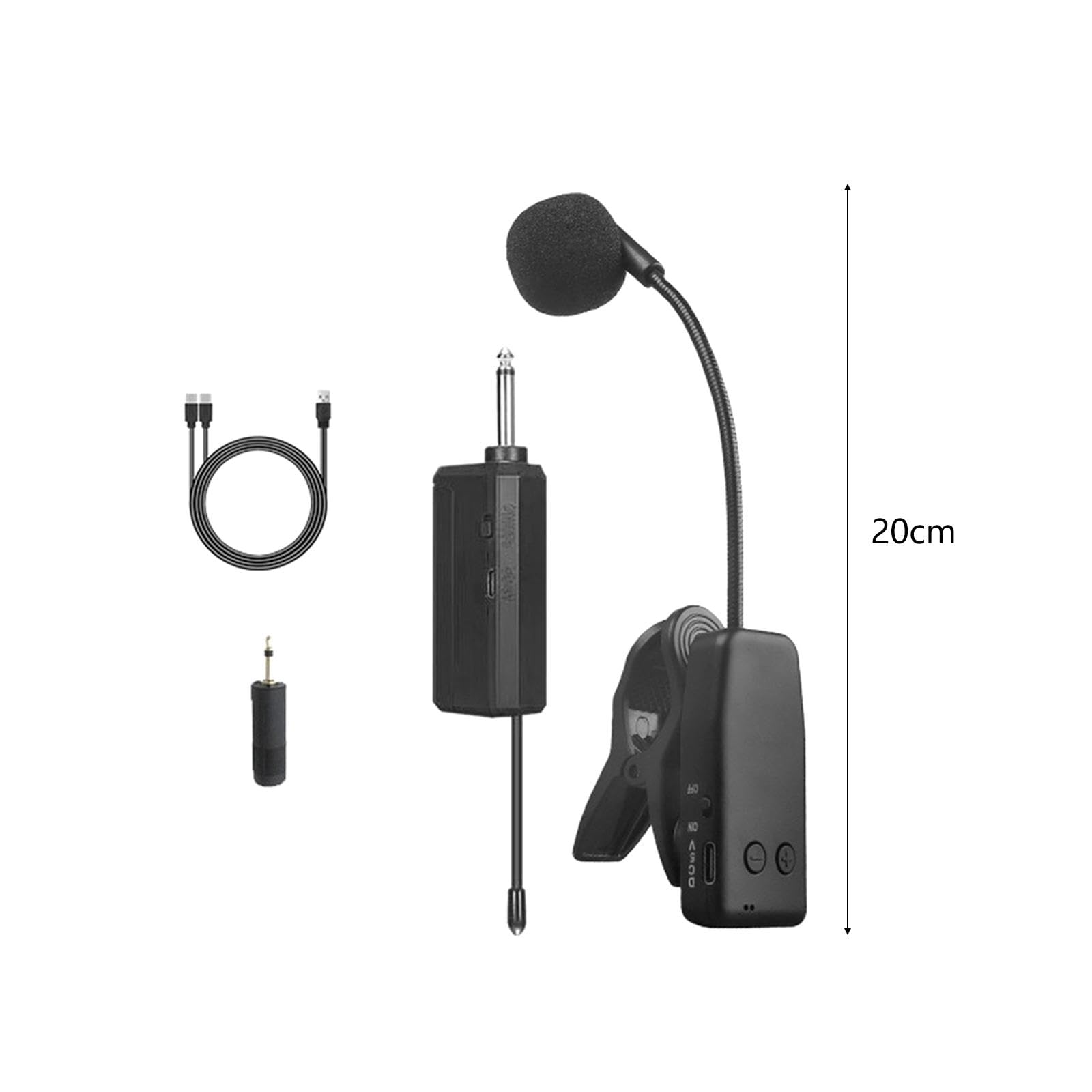 Amazon | Perfk 楽器マイク クリップオンマイク ライブパフォーマンス
