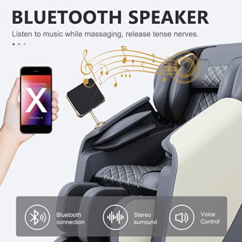 Bilitok Massage Chair Recliner With Zero Gravity Heating And Bluetooth Functions Foot Roller, Airbags, Neck Shoulder Back Calf And Foot Massager, Easy To Use At Office And Home… #TOP6