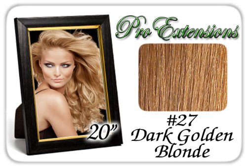 Amazon.com : Pro Extensions 20" Inch #27 Dark Golden Blonde Premier