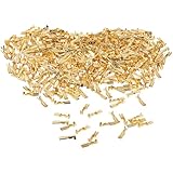 BESPORTBLE 1000 Stück 28mm Flachsteckverbinder Crimpverbinder aus Rostbeständigem Metall Schnellverbinder für Elektroinstallation und Kfz Robuste Kaltpressung Sichere Verbindung