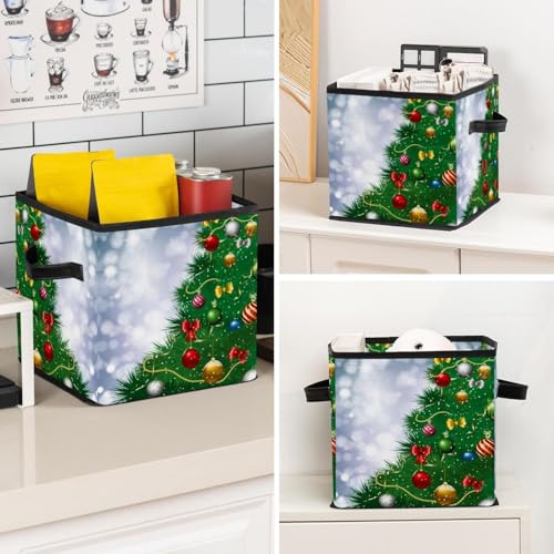 Boîte de rangement pliable en tissu cube pour jouets et vêtements - 8