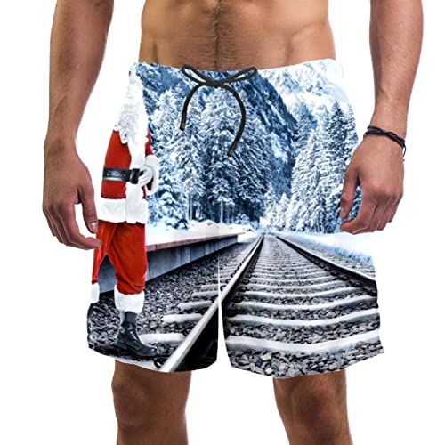 Maillots de bain pour hommes JDEZ short de plage montagne de neige de Noël