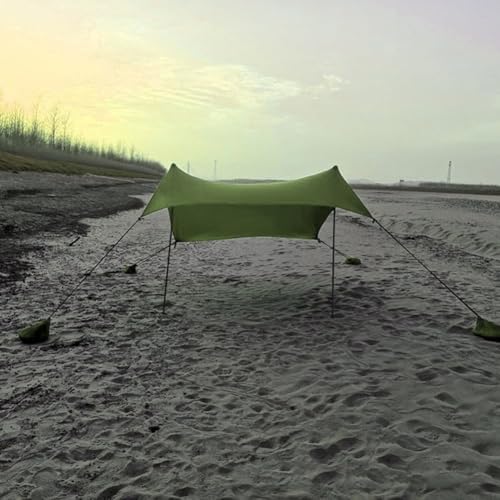 Protección solar UPF 50+ en la playa con esta tienda de campaña azul portátil 5