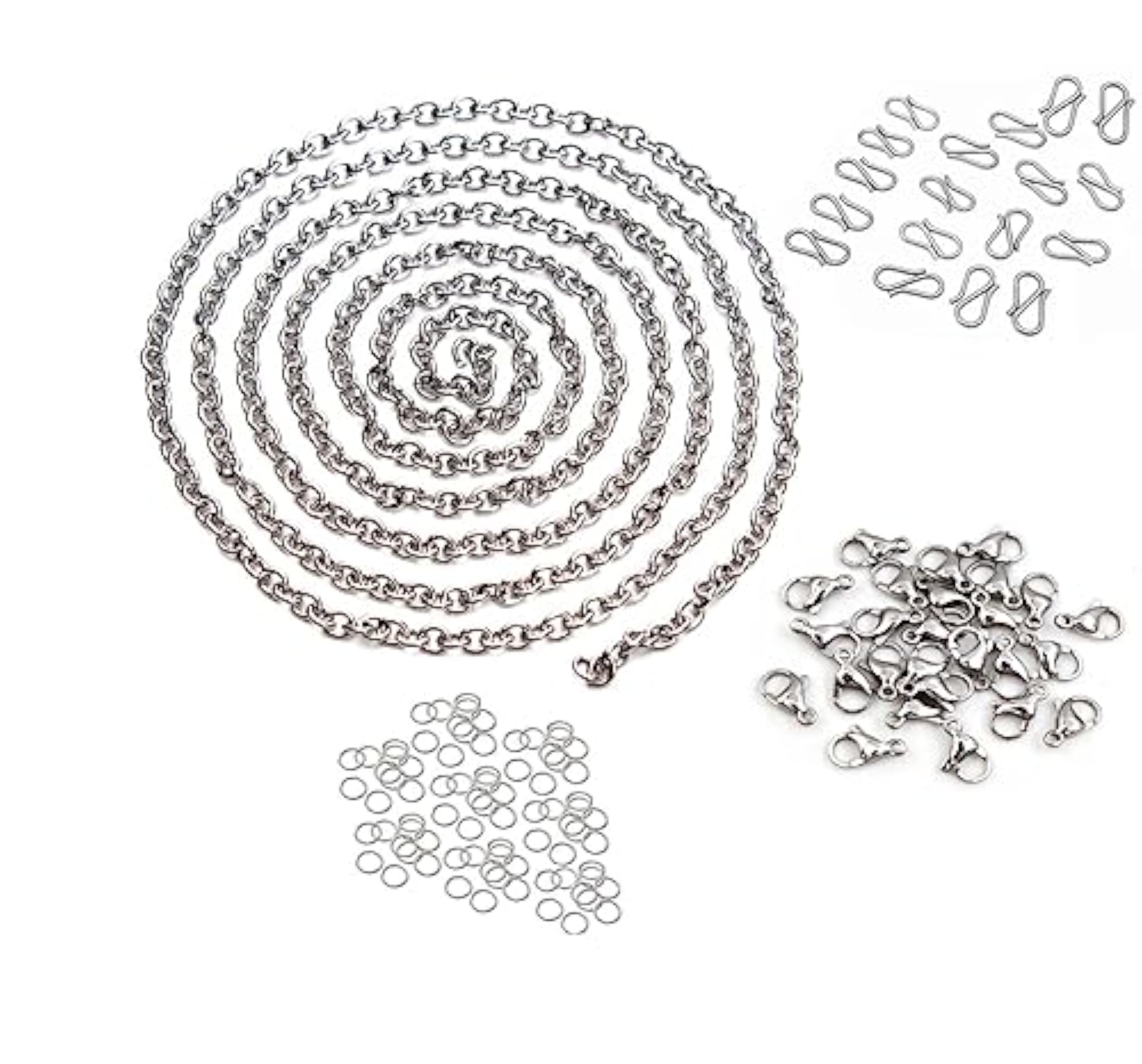 Round Link Chain for DIY Necklace & Bracelet Making, 10 Mtr