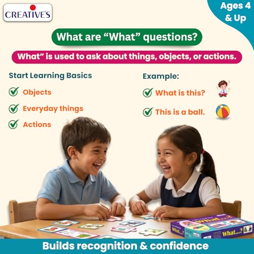 Image of Creative's WH Series | Let's Find Out- What? | Question - Answer Puzzles | Learning Games for Kids | Self-Correcting Match Ups | Picture Puzzle Game | Preschool Learning | Ages 4 & Up