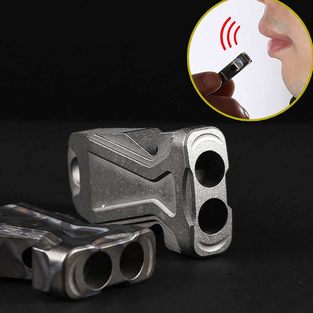 Trillerpfeife Metall Tillerpfeife Notfallpfeife Vogel-Trainingspfeife, Titan-Legierungs-Pfeife, hochgeschlagene Überlebensgeräte im Freien, hochzeichnete Blast und hochfrequente Überlebensgeräte im Fr