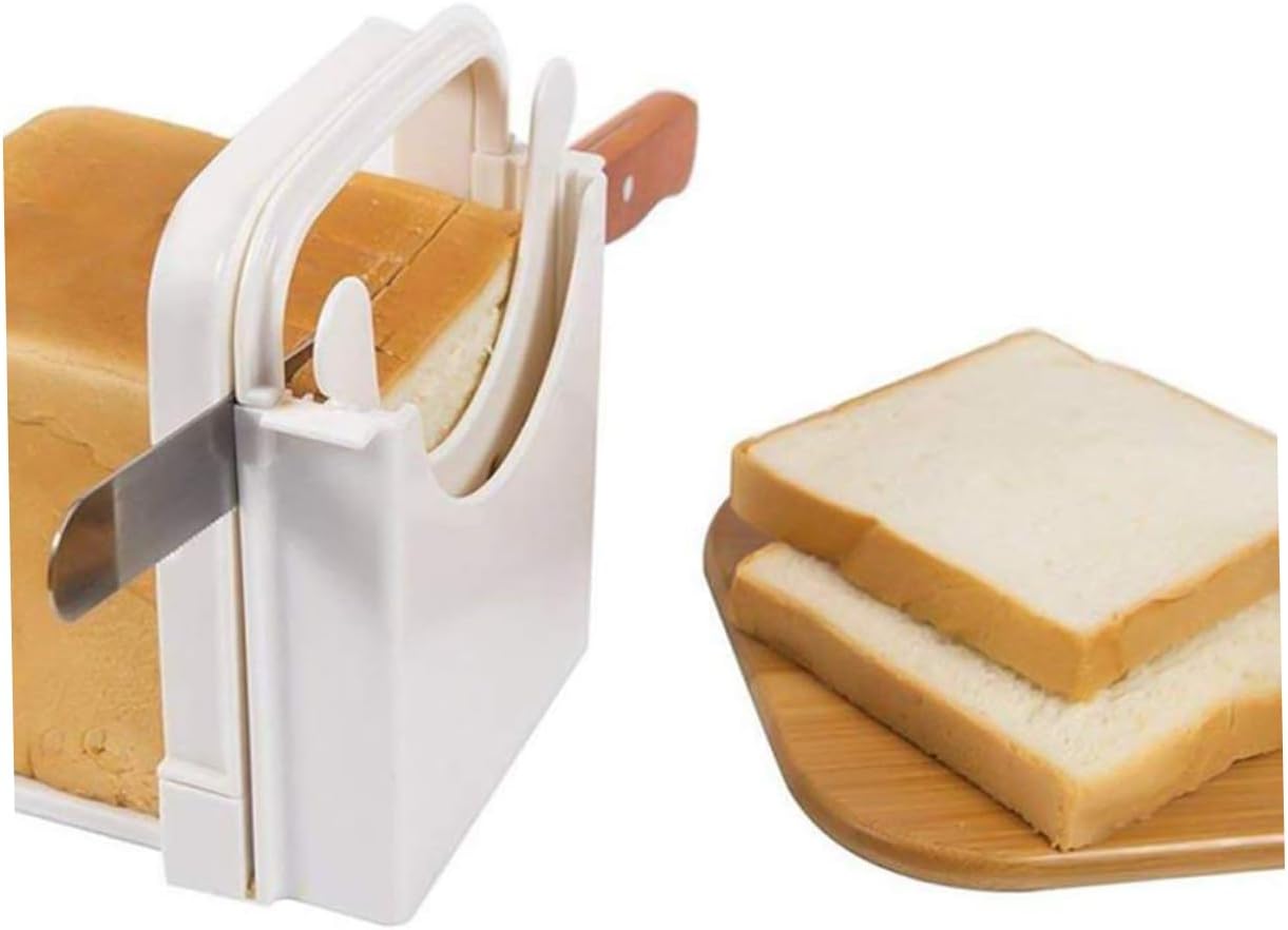 Foldable ABS Bread Slicer Guide for Home, Manual Loaf Cutting