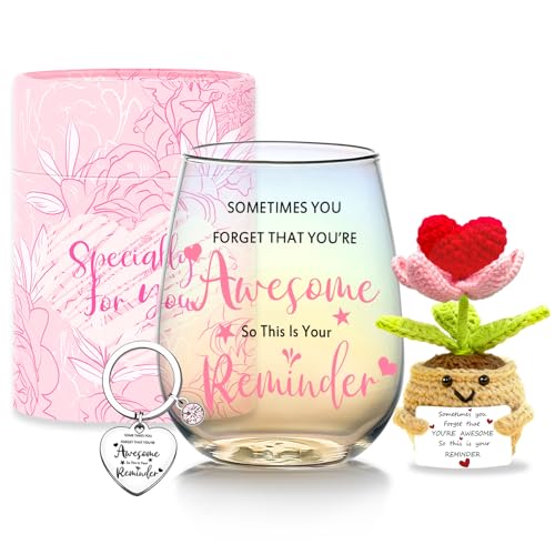 Birthday Gifts for Women Stemless Wine Glasses Get Well Gifts