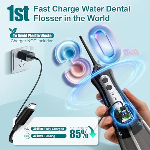 Nicefeel NF A1 Water Dental Flosser Teeth Pick - Fast Charge Cordless Teeth Cleaner, 3 Modes Portable Oral Irrigator thumb #1