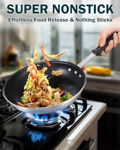 Cooks Standard Saute Pan Nonstick, Frying Pan 10-Inch Durable Heavy Duty Professional Aluminum Non-Stick Skillet Pan - Thumbnail 5