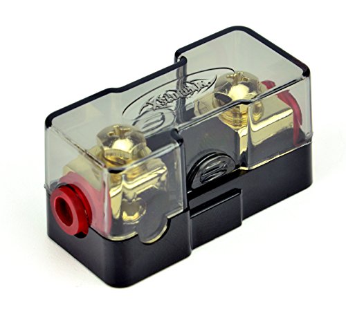 Xscorpion CMANL48G Compact Gold Mini ANL Inline Fuse Holder with 4/8 Gauge Inputs & Outputs
