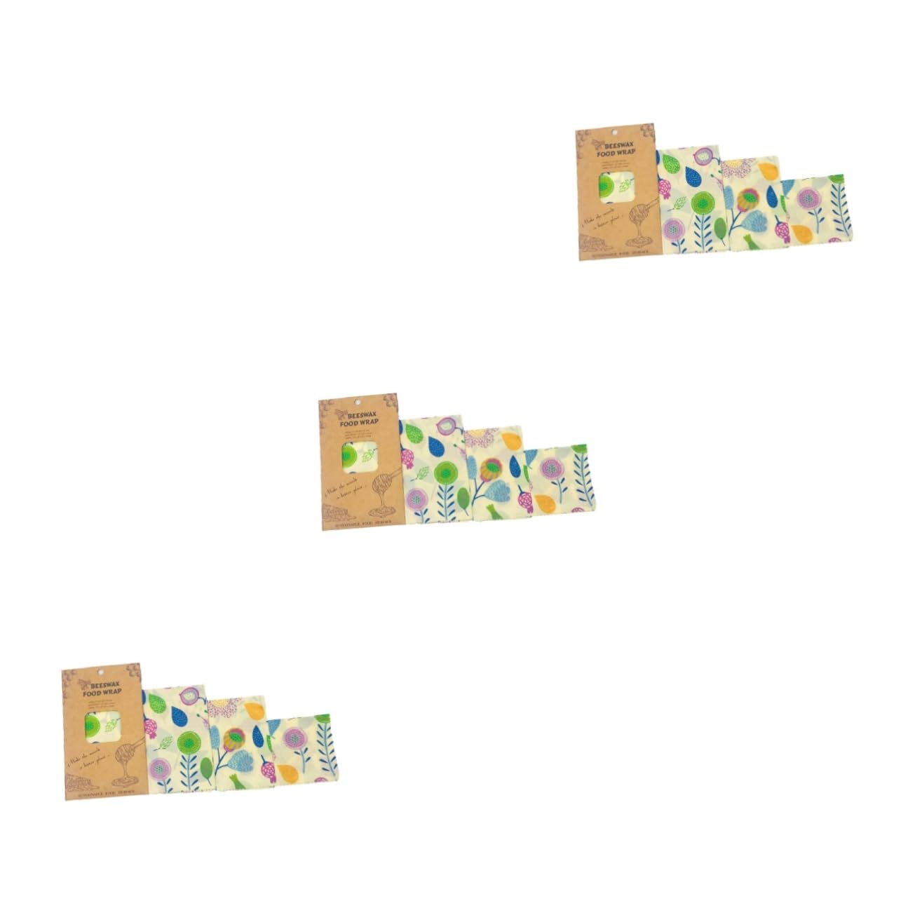 3 Sätze Bienenwachs Wickeln Bienenwachs Frischhaltefolie Wiederverwendbare Lebensmittelverpackung Baumwolle Lebensmittelverpackungen Aus Bienenwachs Herstellung 3 Stück * 3