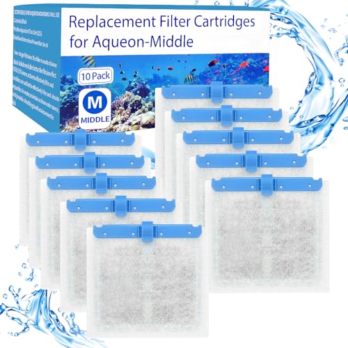 10 Pack Medium Replacement Filters Cartridges for Aqueon QuietFlow,Replacement Filter Cartridges with Aqueon QuietFlow LED PRO Power Filter Size 10