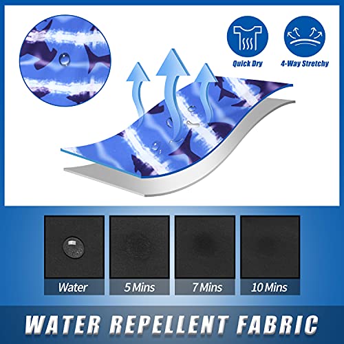 Image of Boys Swim Trunks with Boxer Brief Liner Compression Anti Chafe Swimming Shorts Stretchy UPF Quick Dry Swimsuit