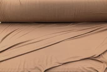 96% Viscose Bamboo 4% Spandex Fabric - Latte Brown, 60 inches wide