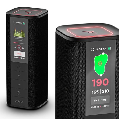 Sound Pro Golf GPS Speaker, Voice Scoring, Golf Cart Magnetic, Green View, 42,000+ Courses, Visual + Audible Distances, Hazard Distance, Touch Screen, 10+ Hours Battery, Power Bank, IPX7 Waterproof